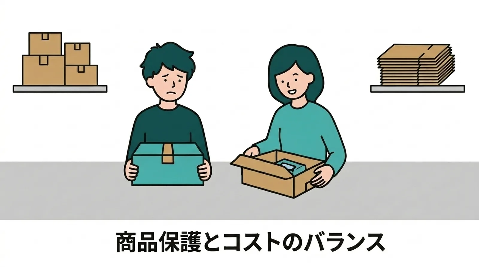 ååä¿è·ãšã³ã¹ãã®ãã©ã³ã¹ãéå°ãªæ¢±å
æã䜿ãããååã«åã£ãé©åãªä¿è·ãéžã¶
