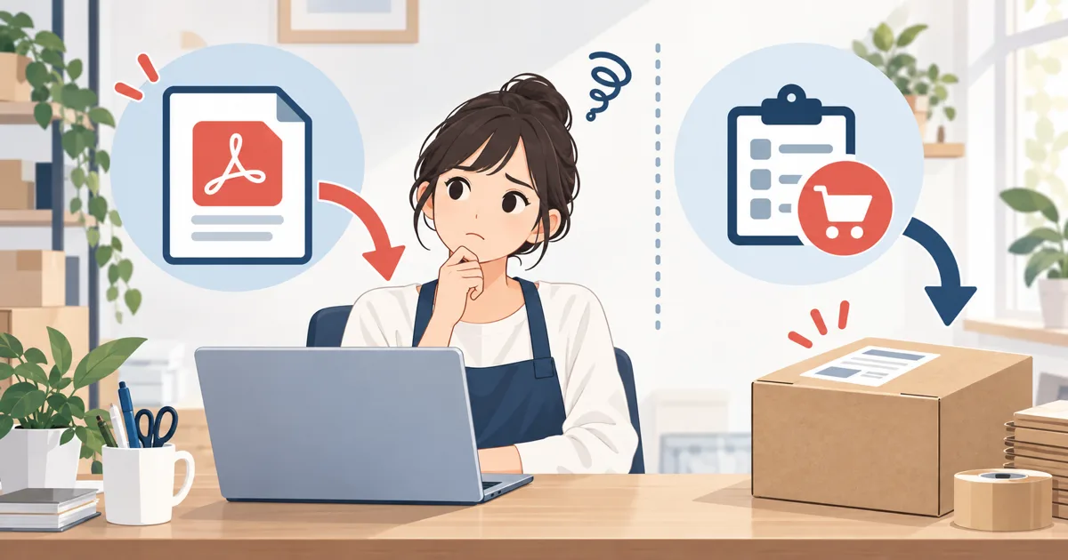クリックポストのPDFを取り込めない｜最初に試したいこと