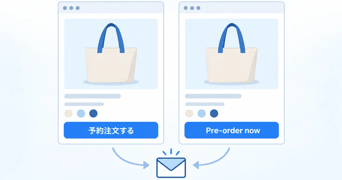 予約販売の案内を多言語で整える｜商品ページと通知メールの揃え方
